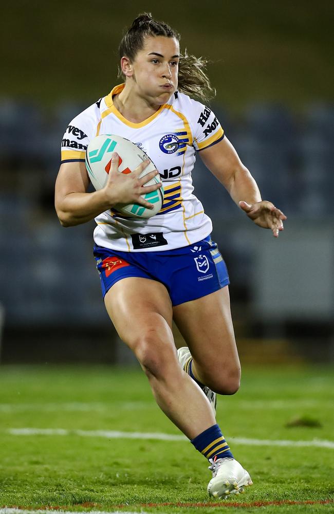 North Queensland Cowboys 2025 NRLW signing Rosie Kelly in action during her stint with Parramatta Eels. Picture: David Hossack / NRL Imagery