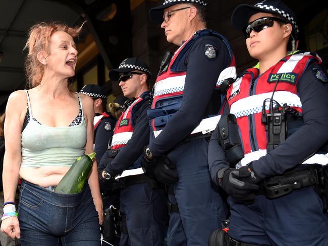 Rough sleepers have been moved on from Flinders Street. Picture: Nicole Garmston