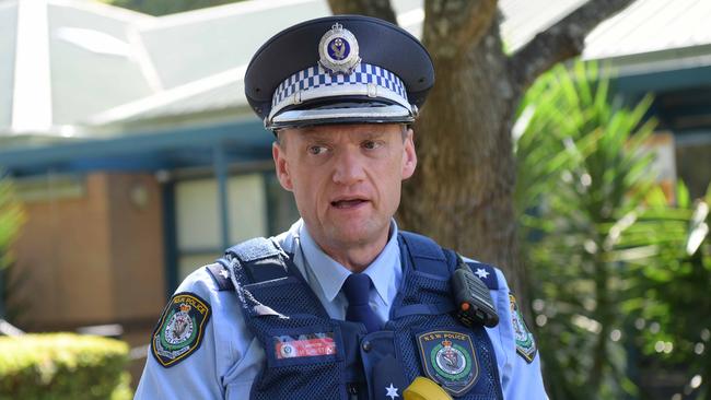 Police from Ryde Local Area Command arrested a woman in relation to a North Epping house fire. Detective Inspector Mark Christie spoke to media. Picture: Simon Bullard (NEWS CORP/Simon Bullard)