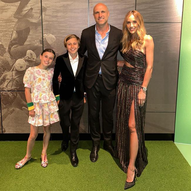 The family were celebrating Chris Judd’s induction into the Sport Australia Hall of Fame. Picture: Instagram/BecJudd