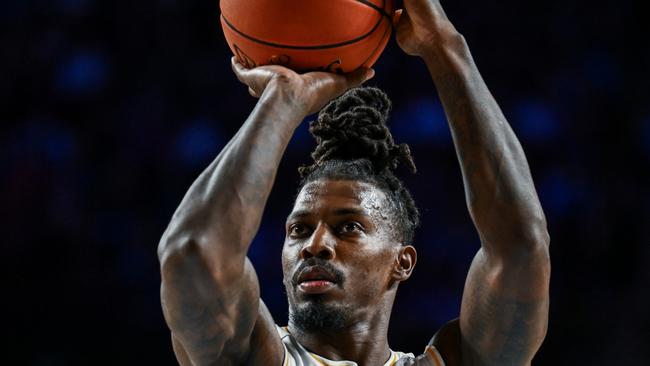 ADELAIDE, AUSTRALIA - DECEMBER 24: Casey Prather of the Bullets at the free throw    during the round 13 NBL match between Adelaide 36ers and Brisbane Bullets at Adelaide Entertainment Centre, on December 24, 2024, in Adelaide, Australia. (Photo by Mark Brake/Getty Images)