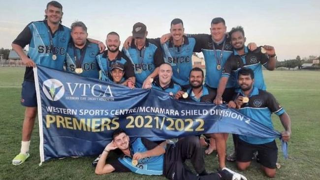 Sydneham- Hillside celebrates its premiership.