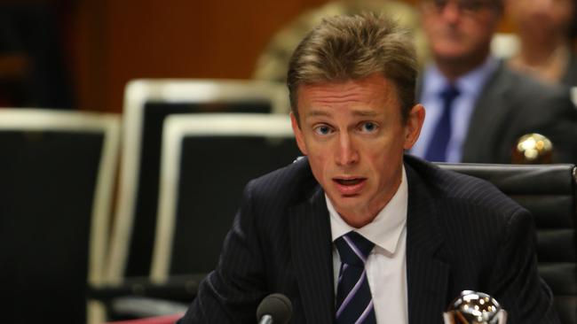 Parliament House in Sydney today, Tax Commissioner Chris Jordan fronting a Senate inquiry into corporate tax avoidance along with Mark Konza, ATO Deputy Commissioner, and Jeremy Hirschhorn, ATO Deputy Commissioner (pictured). Picture: Tim Hunter.