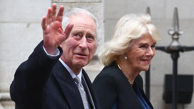 King Charles III and Queen Camilla are seen leaving The London Clinic earlier this year.