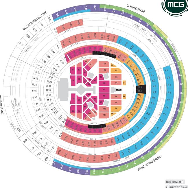 The bays at the side of the MCG stage will be sold. Picture: Supplied