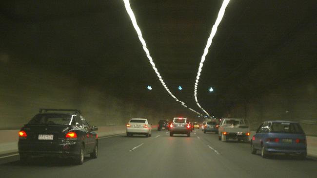 The duo allegedly crashed in the Domain Tunnel before continuing the chase. File image