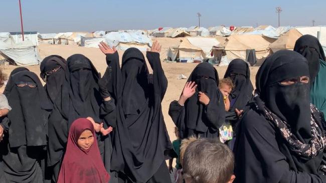 Australian women and children at the Al-Hawl camp in northeast Syria. Picture: Supplied