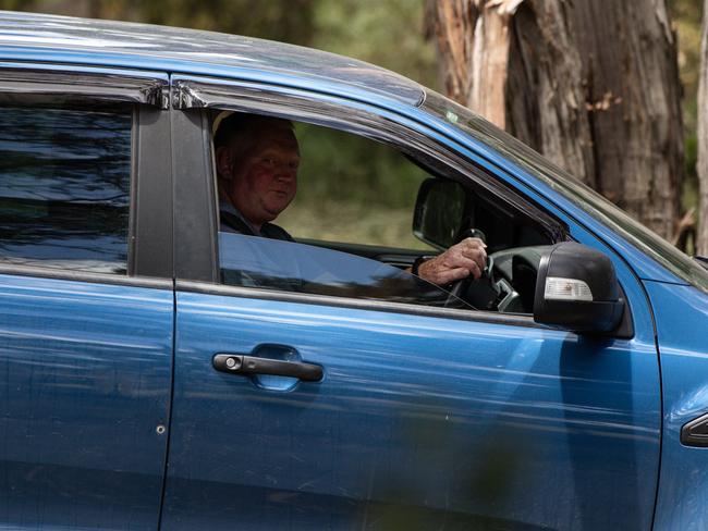 Ms Murphy’s husband, Michael Murphy, arrives at the search site. Picture: Diego Fedele