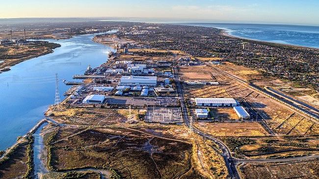 Adbri cement at Birkenhead in Adelaide’s north. Picture: Matt Way