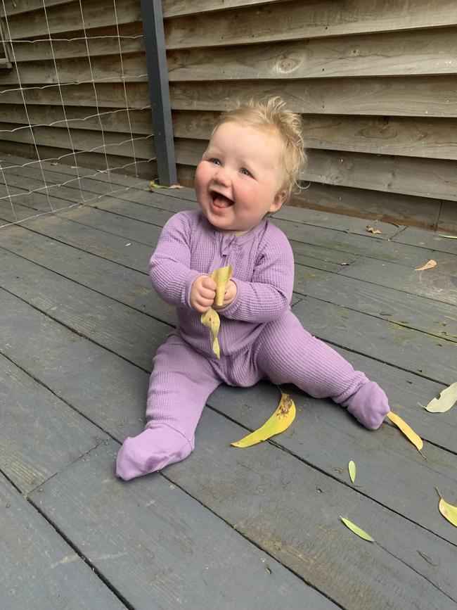 Erin Magee. 11 months old. Our happy girl Erin is full of smiles and joy, but is also such a serious Sally when she is sitting back taking in the world around. She is our little puddin , because she doesnt move much at all just yet, but she is the most deliciously adorable baby we have ever seen.