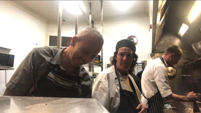 Head chef and owner Raul Cabrera (left), Rebecca Burt senior chef (middle) and Dylan Viney chef de parties (right). Supplied.