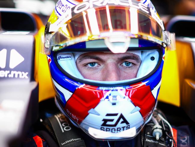 MELBOURNE, AUSTRALIA - MARCH 23: Max Verstappen of the Netherlands and Oracle Red Bull Racing prepares to drive in the garage during qualifying ahead of the F1 Grand Prix of Australia at Albert Park Circuit on March 23, 2024 in Melbourne, Australia. (Photo by Mark Thompson/Getty Images)