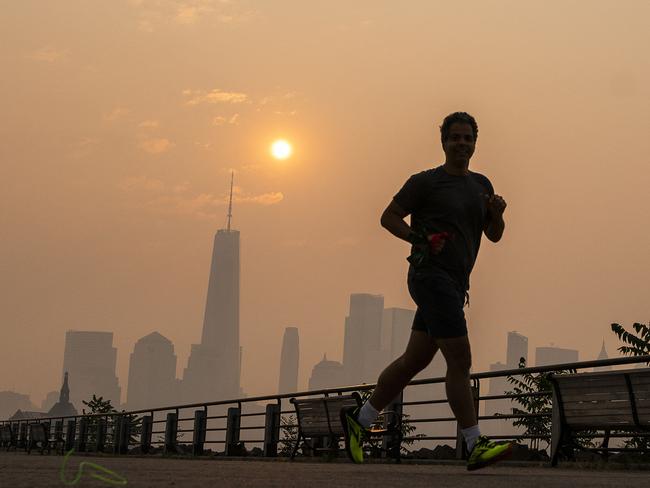 Authorities are urging New York residents to stay indoors and if venturing outdoors, not undergo strenuous activities. Picture: Getty Images via AFP