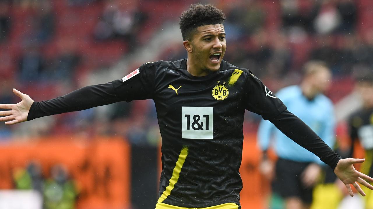 Dortmund's Jadon Sancho is staying put for now. (Photo by CHRISTOF STACHE / AFP)