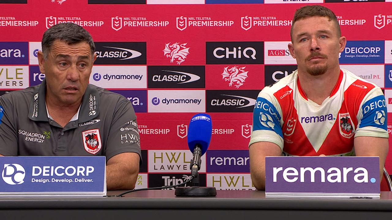 NRL 2025: St George Illawarra Dragons press conference, Shane Flanagan slams Dragons, Damien Cook, Dolphins win, news, videos, highlights