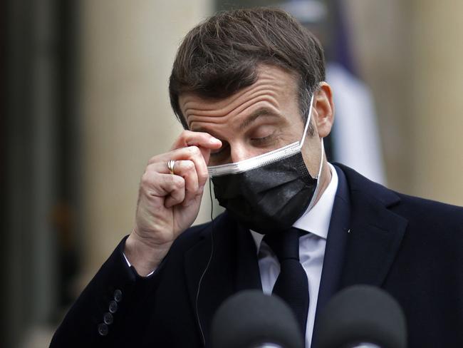 French President Emmanuel Macron has tested positive for COVID-19 and is in isolation. Picture: AFP