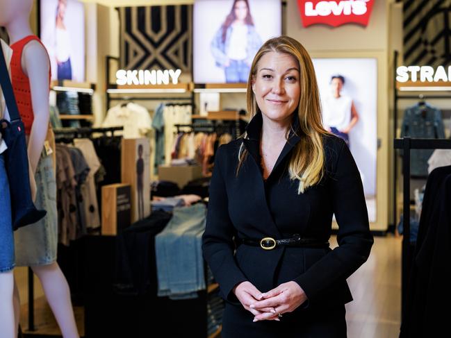 29/10/2024 Myer executive chair Olivia Wirth in their Bourke Street store. Aaron Francis / The Australian