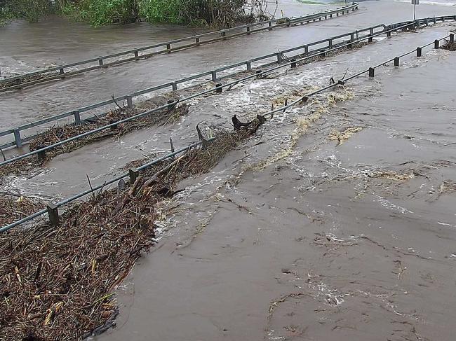 Multiple roads linking the Lockyer Valley Regions including Laidley and Gatton were cut off, with floodwaters as high as 3.2m. Picture: Lockyer Valley Regional Council