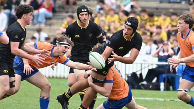 St Laurence's player Ben Davis AIC First XV rugby between St Laurence's and Marist College Ashgrove. Saturday June 1, 2024. Picture, John Gass