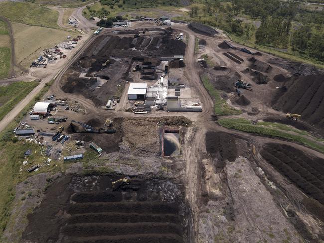 Asbestos has been detected in a compost stockpile at NuGrow Ipswich’s site. Picture: Liam Kidston