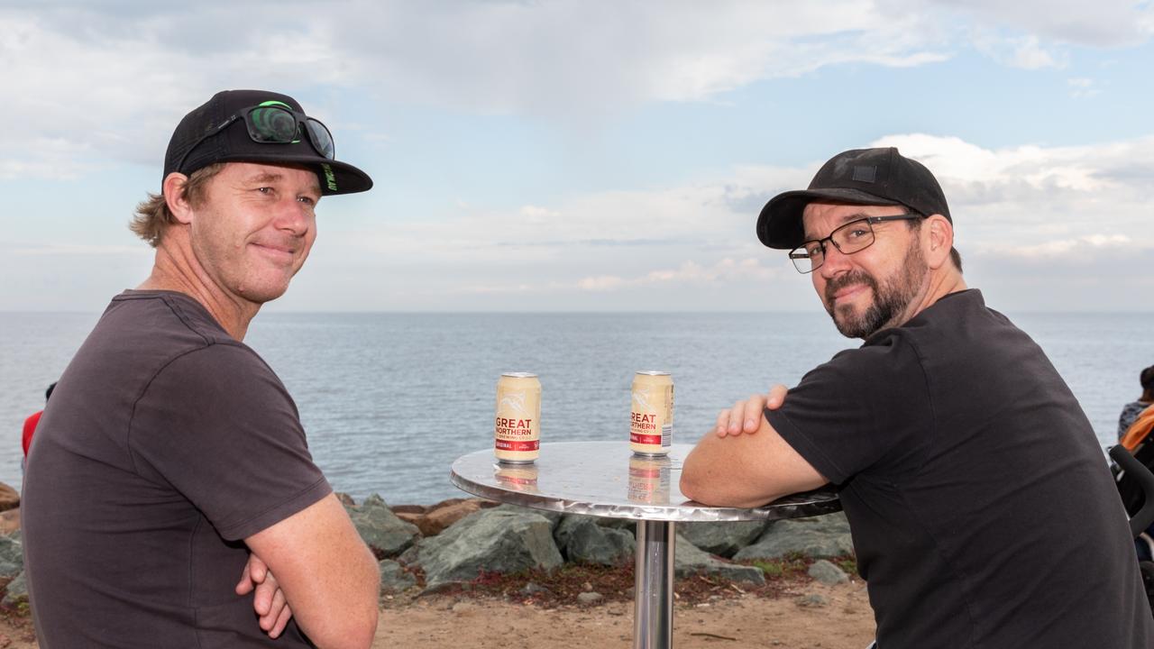 Redcliffe KiteFest 2019. Dan Roberts, of Brighton and Nigel DeMaria, of Dayboro. Picture: Dominika Lis