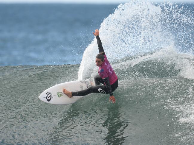 Wright in action during last year’s Rip Curl Pro at Bells Beach. Picture: Jason Sammon