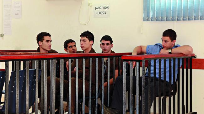 Court: detained boys in the West Bank. Picture: Sylvie Le Clezio