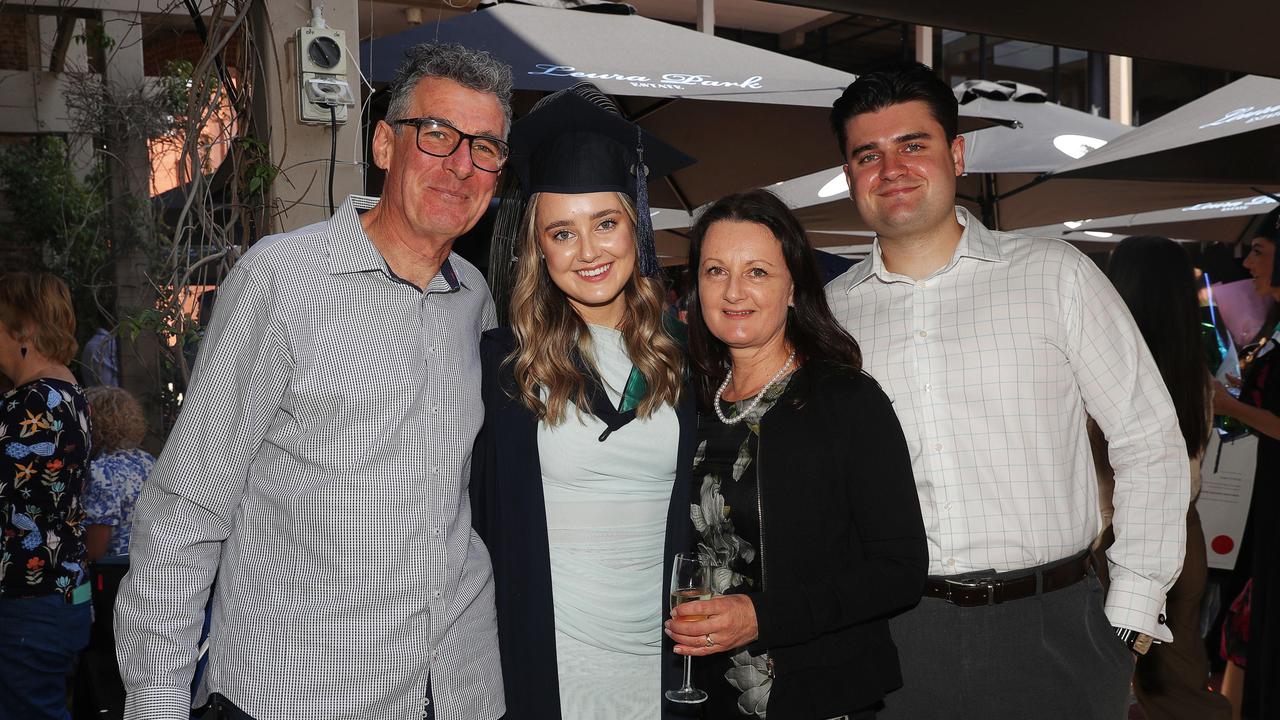 Darren, Erin, Kim and Harrison Howell. Deakin School of Education; NIKERI; and Centre of Humanitarian Leadership students graduated on Wednesday lunchtime. Picture: Alan Barber