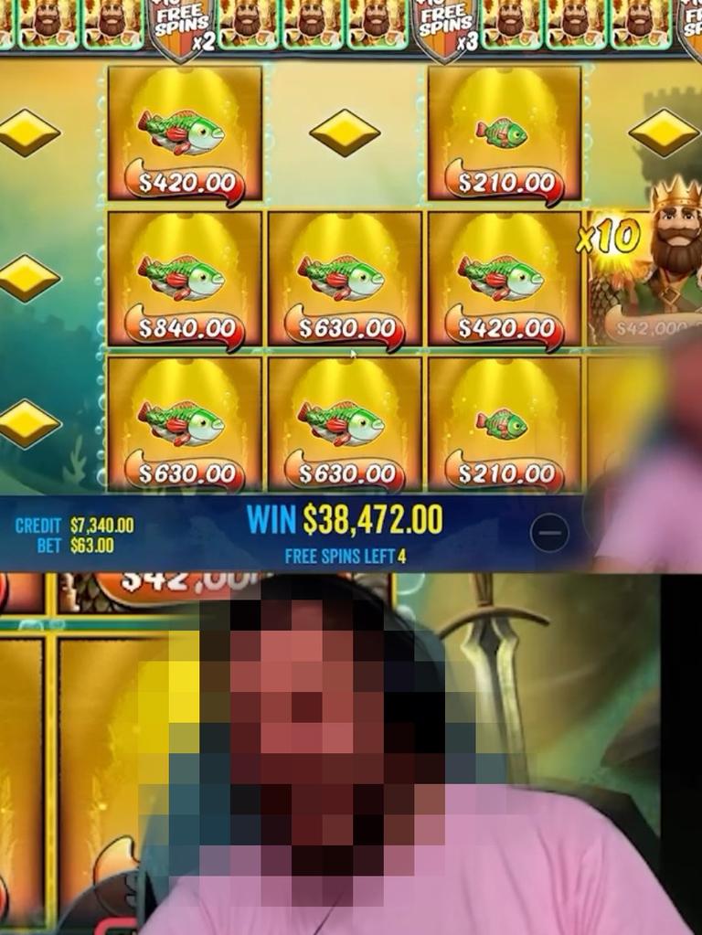 A gambling influencer streamed himself playing online slots.