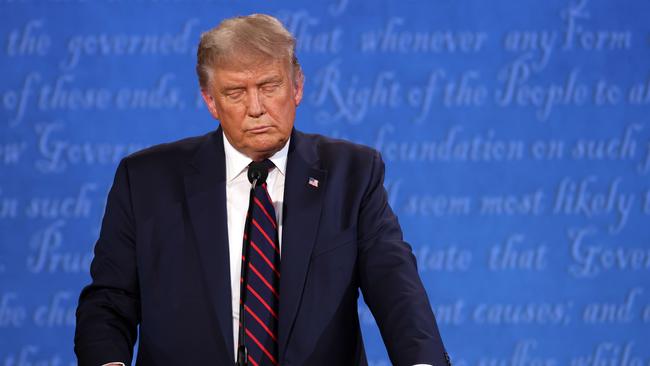 US President Donald Trump was on the attack much of the night during the first presidential debate. Picture: Win McNamee/Getty Images