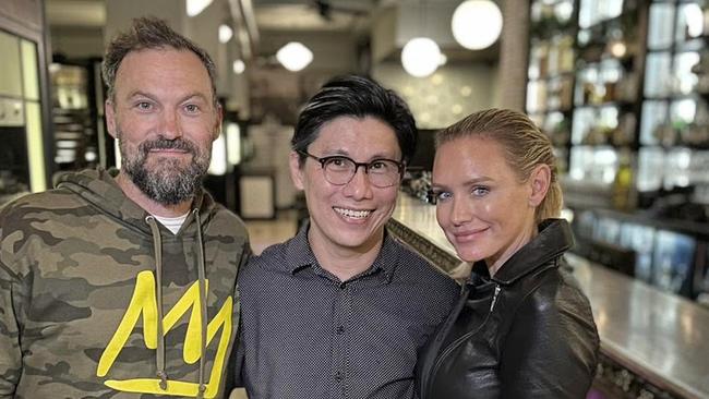 SUNDAY SCOOP: Brian Austin Green and Nicky Whelan at Tartufo in Brisbane. Photo: Instagram.