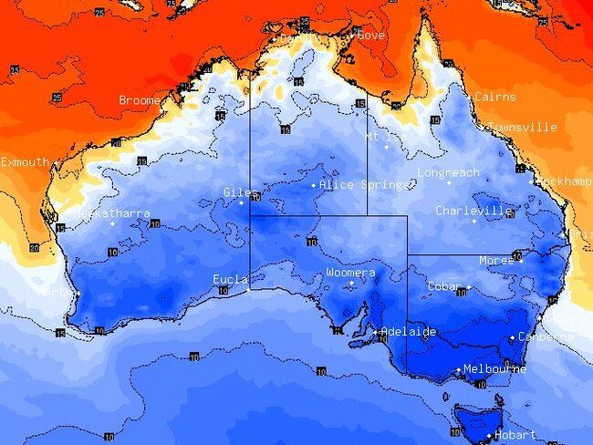 The polar air will see temperatures fall, particularly on higher ground. Picture: BSCH.