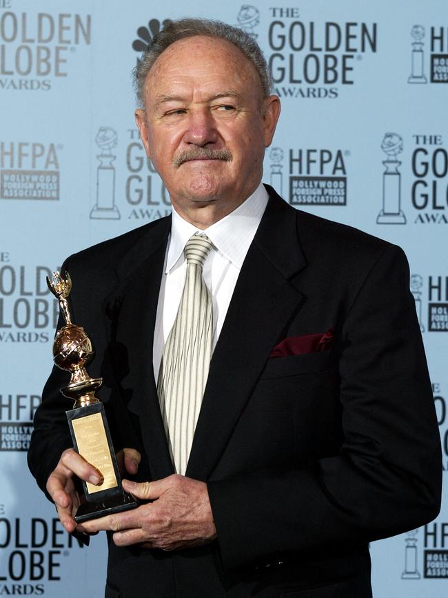 The Oscar-winning actor was found dead near the body of his wife at their Santa Fe home. Picture: Hector Mata/AFP