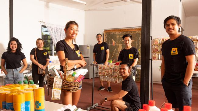 A group of volunteers from the Filipino community have been collecting goods to donate to international students who are struggling during the coronavirus pandemic. Pictured are Joy Audelie Nava, Peachy Tugano, Em Wills, Abet Tabiolo, Jurse Salandanan, Neil Sayat and Dave Jacinto. Picture: Che Chorley