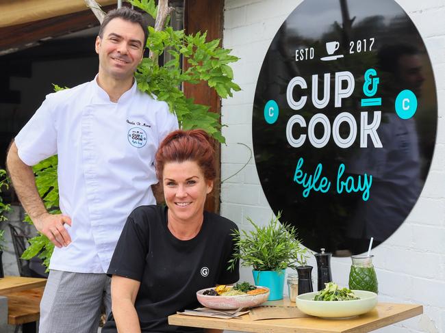 Cup &amp; Cook co-owners Charles Di Marco and Jansci Oxenham. Picture: Jenifer Jagielski