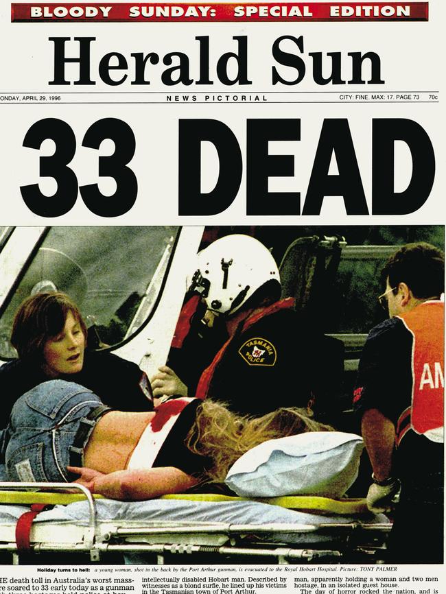 April 29, 1996 — The mass shooting at Port Arthur in which 35 people were killed and 23 wounded at the former penal colony brought US-style gun terror to Australia and forced massive changes to firearms laws.