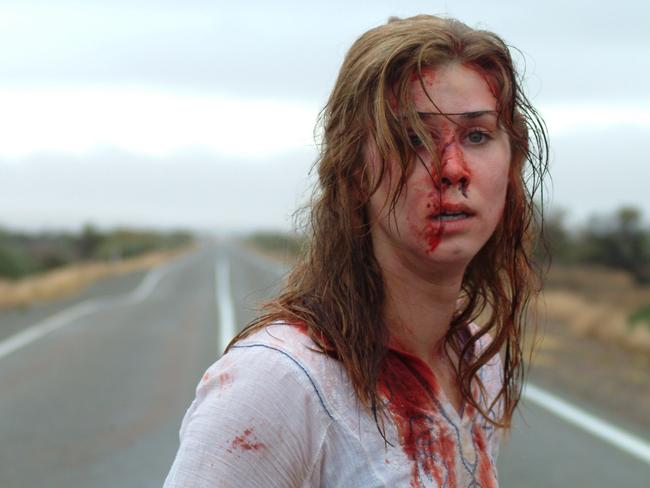 Actor Kestie Morassi in a scene from Wolf Creek. Picture: SUPPLIED