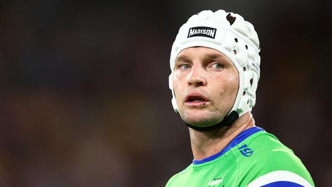 Jarrod Croker of the Raiders looks on. (Photo by Chris Hyde/Getty Images)