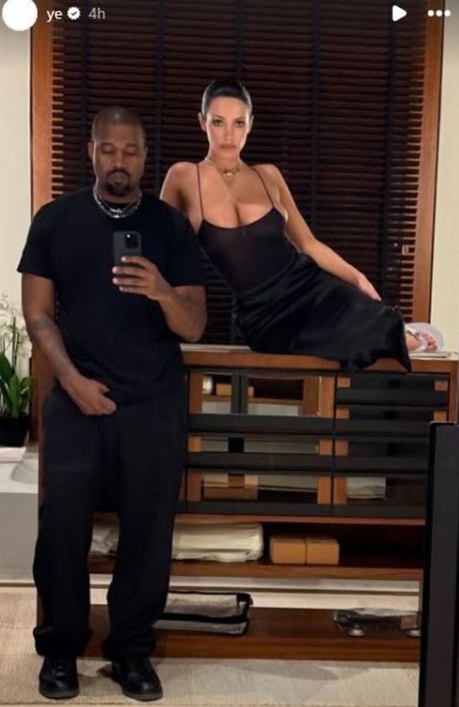 West then surprised many followers by sharing photos of his wife covered up. Picture: Instagram