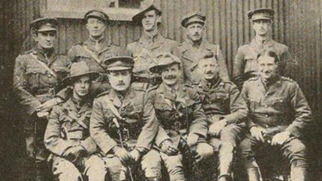 Tasmania’s Harold Uren is in this group photo, possibly in the middle of the back row. The group includes Lieutenants Green, Bryant, Uren, Adams and Lines, Captains Houghton and Conrell, Lieutenant D. McLeod, and Captains Butler and Foster.