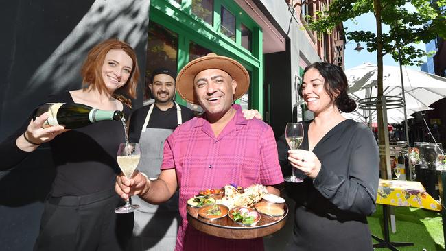 Daughter in Law owner Jessi Singh, wi.th his team Sacha Imrie, Chef Arjun Singh and Emily Ross. Picture: Nicki Connolly.