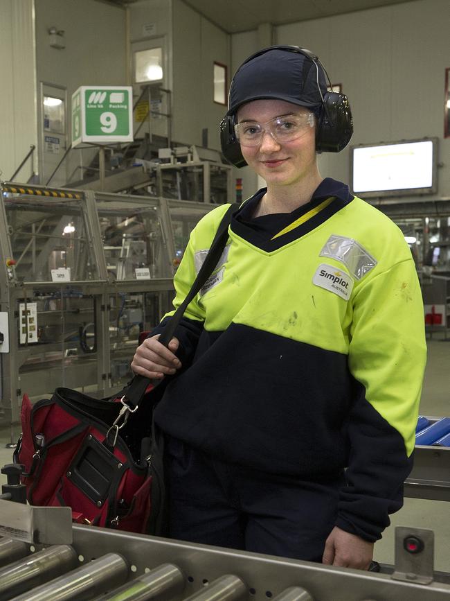 Apprentice fitter and turner Zara Freeman. Picture: CHRIS KIDD