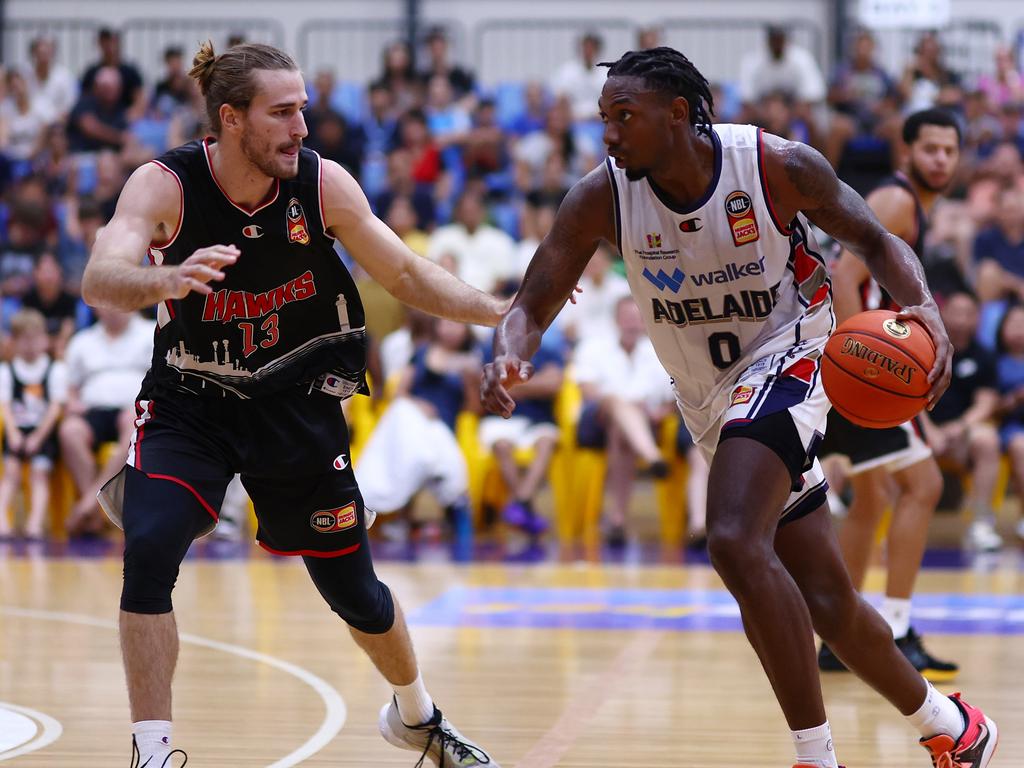 Robert Franks, right, was poised to join Russian club PBC Lokomotiv Kuban in August, but the deal fell through. Picture: Graham Denholm/Getty Images