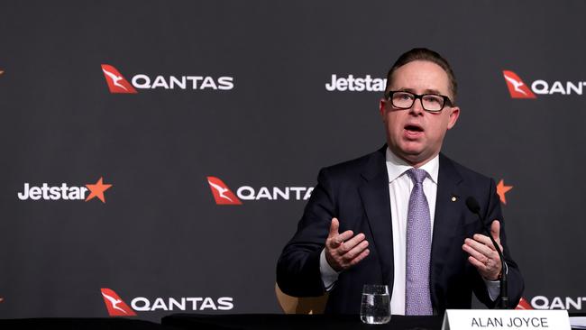 Qantas Group chief executive officer Alan Joyce says conditions are stabilising. Picture: NCA NewsWire/Dylan Coker