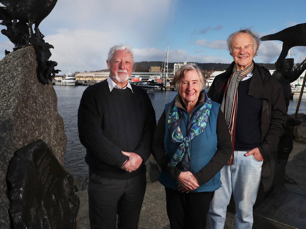 Martin Betts, Suzanne Stallman and George Cresswell, who have all spent time in the Antarctic on expeditions. Picture: Nikki Davis-Jones