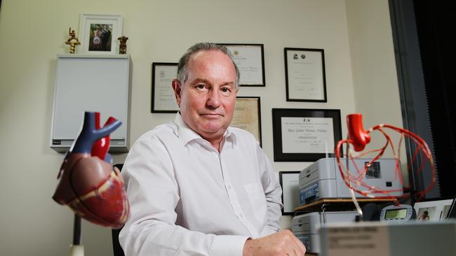 Dr Ross Walker, Cardiologist, in his Lindfield practice. Picture Craig Greenhill