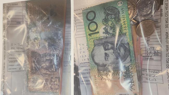 The cash found during the searches. Picture: Courts SA