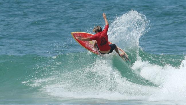 Second place getter in the Burleigh Single Fin Classic, Ellis Ericson. Picture by Scott Fletcher