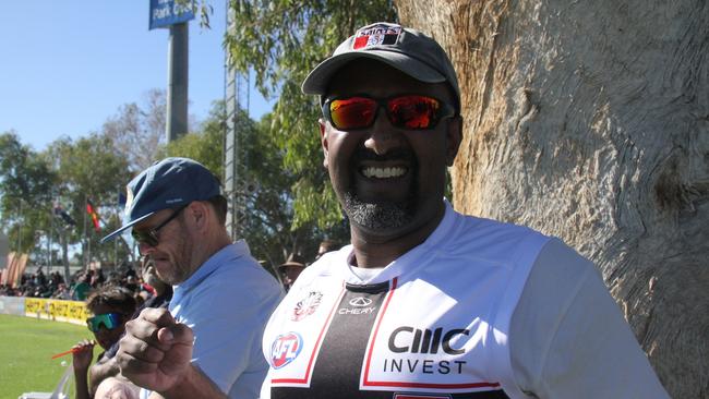 Ben Jacob at Traeger Park, Alice Springs, for the Demons Saints game on June 1, 2025. Picture: Gera Kazakov