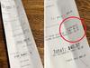 Diner’s shock at $4 detail on receipt